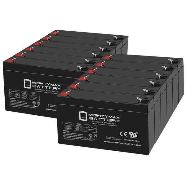 6V 7Ah SLA Replacement Battery for Dual-Lite Cvt3gb3i - 12PK, Mighty Max Battery, Mfr#: MAX3984551